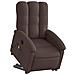 Poltrona Alzapersona Massaggio Elettrica Marrone Scuro Tessuto - Foto miniatura 3