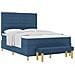 Letto Box Spring con Materasso e Panchina Blu 140x200 cm Tessuto - Foto miniatura 1