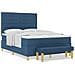 Letto Box Spring con Materasso e Panchina Blu 140x200 cm Tessuto - Foto miniatura 4