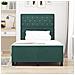 Struttura Letto  Verde Scuro 120x200 cm Velluto - Foto miniatura 5