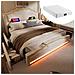 Letto Imbottito 160x200 Cm, Letto Matrimoniale Con 4 Cassetti, Illuminazione A Led E Connessione Di Ricarica Usb-c, Letto Contenitore E Lettino Con Rete A Doghe, Velluto, Beige, Con Materasso - Foto miniatura 1