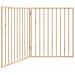 Cancello per Cani Pieghevole 2 Pannelli 160 cm Legno di Pioppo - Foto miniatura 1
