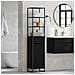 Mobile da Bagno Rovere Nero 40 x 30 x 180 cm Legno multistrato - Foto miniatura 4