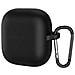 Custodia Protettiva In Silicone Compatibile Con Auricolari Bluetooth Huawei Freeclip Con Gancio Black - Foto miniatura 1