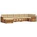 Set divani 7 pcs Naturale e Beige Legno di Acacia Massello - Foto miniatura 1