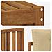 Set divani 7 pcs Naturale e Beige Legno di Acacia Massello - Foto miniatura 6