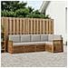 Set divano sezionale con cuscino 4 pcs Naturale e Grigio Chiaro - Foto miniatura 2