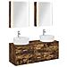 Set di mobili per il bagno 5 pcs Rovere Fumo - Foto miniatura 1