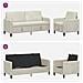 Set di Divani con Storage 2 pz Crema Poliestere - Foto miniatura 4