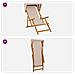 Lettino 2 pcs 3 Posizione Legno di Eucalipto Massello Beige - Foto miniatura 4