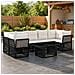 Set Divano da Giardino 8 pz Nero polyrattan - Foto miniatura 3