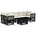 Set Divano da Giardino 8 pz Nero polyrattan - Foto miniatura 1