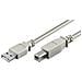 Cavo Usb 2.0 Connettori A-B, Lunghezza Mt. 1,80 Colore Grigio Chiaro - Foto miniatura 2
