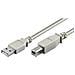 Cavo Usb 2.0 Connettori A-B, Lunghezza Mt. 1,80 Colore Grigio Chiaro - Foto miniatura 3