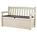 Cassapanca Garden Bench, 2 Posti, Vano Portaoggetti, L. 140xp. 60xh. 84 Cm Panna - Foto miniatura 1