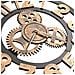 Orologio Da Parete In Metallo 58 Cm Dorato E Nero - Foto miniatura 5