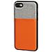 Duo Pocket, Cover Bicolore Con Inserti Metallici - Apple Iphone 7 / 8 - Grigio / arancio - Foto miniatura 1