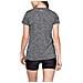 Tech Short Sleeve V - Twist, Maglietta Donna, Nero (black / Silver Metallic 001), Xs - Foto miniatura 5