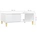 Tavolino Salotto Bianco Lucido 90x60x35 cm in Legno Multistrato - Foto miniatura 8