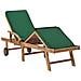 Lettini Prendisole con Cuscini 2 pz in Legno di Teak Verde - Foto miniatura 4