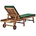 Lettini Prendisole con Cuscini 2 pz in Legno di Teak Verde - Foto miniatura 5