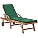 Lettini Prendisole con Cuscini 2 pz in Legno di Teak Verde - Foto miniatura 6