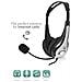 Ew3562 Cuffia Professionale con Microfono per PC con Controllo Volume, Notebook, Laptop, Doppio Jack 3.5 mm (1Xaudio 1Xmic), Auricolari Imbottiti, Cavo 2 m - Foto miniatura 2