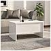 Tavolino Salotto Bianco Lucido 80x50x42,5 Cm Legno Multistrato - Foto miniatura 3