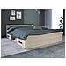Letto Con Vani Portaoggetti, 2 Cassetti E 1 Nicchia 140 X 190 Cm Colore Naturale - Pablo - Foto miniatura 6