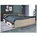Letto Con Vani Portaoggetti, 2 Cassetti E 1 Nicchia 140 X 190 Cm Colore Naturale - Pablo - Foto miniatura 7