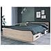 Letto Con Vani Portaoggetti, 2 Cassetti E 1 Nicchia 140 X 190 Cm Colore Naturale - Pablo - Foto miniatura 2