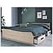 Letto Con Vani Portaoggetti, 2 Cassetti E 1 Nicchia 140 X 190 Cm Colore Naturale - Pablo - Foto miniatura 1