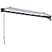 Tenda Sole Retrattile Blu E Bianca 3,5x2,5m Tessuto E Alluminio - Foto miniatura 3