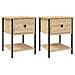 Comodini 2 Pz Rovere Sonoma 34x35,5x45 Cm In Legno Multistrato - Foto miniatura 1