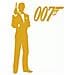 James Bond 007 - Adesivo Prespaziato - Colore Oro - 15cm - Foto miniatura 1