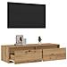 Mobile Porta TV con Luci LED Rovere Artigianale 100X35,5x25 cm - Foto miniatura 10