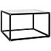 Lusso Casadino -  Tavolino Da Salotto Nero Con Vetro Marmo Bianco 60x60x35 Cm - Foto miniatura 2