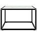 Lusso Casadino -  Tavolino Da Salotto Nero Con Vetro Marmo Bianco 60x60x35 Cm - Foto miniatura 1