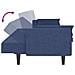 Divano Letto A 2 Posti Con 2 Cuscini Blu In Tessuto - Foto miniatura 6