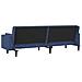 Divano Letto A 2 Posti Con 2 Cuscini Blu In Tessuto - Foto miniatura 7