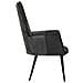 Lusso Casadino -  Poltrona Wingback Nera E Grigia In Vera Pelle - Foto miniatura 3