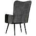 Lusso Casadino -  Poltrona Wingback Nera E Grigia In Vera Pelle - Foto miniatura 4