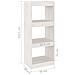 Libreria /divisorio Bianco 40x30x103,5 Cm Legno Massello Di Pino - Foto miniatura 7
