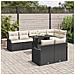 Set di Sofà da Giardino  9 Pezzi con Cuscini Nero Vimini Polietilenico, Sofa da Giardino a Due Posti  con Cuscini Nero Vimini Polietilenico - Foto miniatura 3