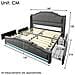 Letto Imbottito 140x200 Cm, Letto Matrimoniale Con 4 Cassetti, Illuminazione A Led E Connessione Di Ricarica Usb-c, Letto Contenitore E Lettino Con Rete A Doghe, Velluto, Grigio, Con Materasso - Foto miniatura 2