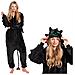 Pigiama Da Donna Tuta Intera Kigurumi Onesie Drago Sdentato Nero 145-155 S - Foto miniatura 1