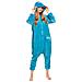 Pigiama Da Donna Costume Kigurumi Tuta Intera Mostro Dei Biscotti 145-155 S - Foto miniatura 2