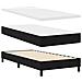 Letto box spring con materasso Nero 90 x 200 cm Tessuto - Foto miniatura 1