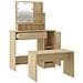 Set Tavolo da Toeletta con LED Rovere Sonoma Legno Multistrato - Foto miniatura 7