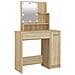 Set Tavolo da Toeletta con LED Rovere Sonoma Legno Multistrato - Foto miniatura 8